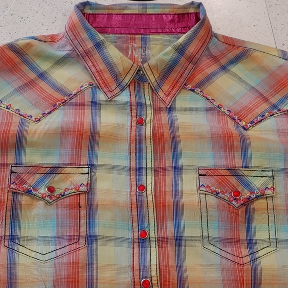 Womens Pearl Snap Shirt Size Xxl 